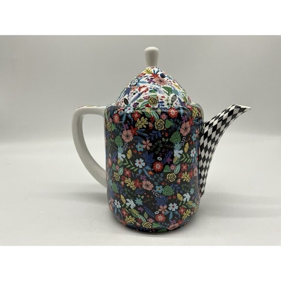 Gracie Stechcol Mad Hatter Design TEAPOT Bone China Made in England Collectible - Picture 9 of 16
